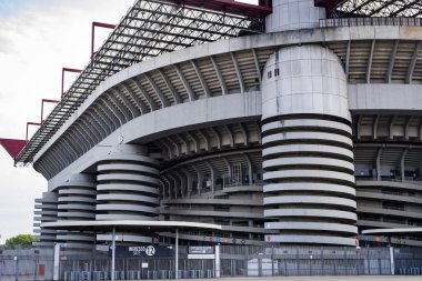 7 Haziran 2018, Milan, İtalya: öğeleri iç Stadyumu futbol takımları Inter ve Milan şehir San Siro. 