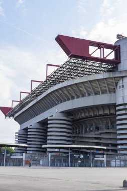 7 Haziran 2018, Milan, İtalya: öğeleri iç Stadyumu futbol takımları Inter ve Milan şehir San Siro. 