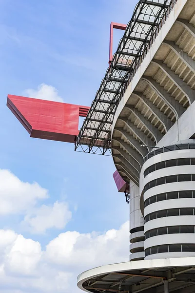 Juni 2018 Milaan Italië Elementen Van Het Interieur Stadion Voetbal — Stockfoto