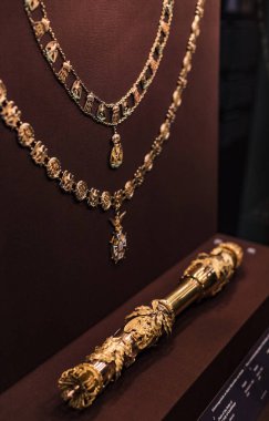 3 Eylül 2018, Viyana, Avusturya: Viyana Avusturya'da Habsburg Hanedanı Müzesi Hofburg Sarayı hazine. 