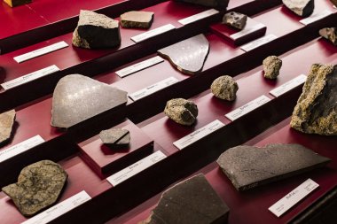 3 Eylül 2018, Viyana, Avusturya: göktaşları topluluğu temsil edilir Doğal Tarih Müzesi, Viyana. 