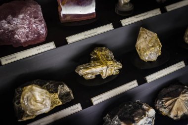 3 Eylül 2018, Viyana, Avusturya: koleksiyonu kristal taşlar ve metaller Doğal Tarih Müzesi, Viyana. 