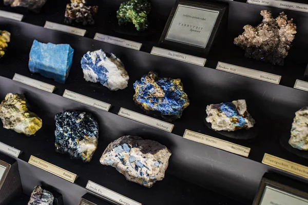 Eylül 2018 Viyana Avusturya Koleksiyonu Kristal Taşlar Metaller Doğal Tarih — Stok fotoğraf