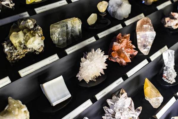 Septiembre 2018 Viena Austria Colección Minerales Piedras Metales Museo Historia —  Fotos de Stock