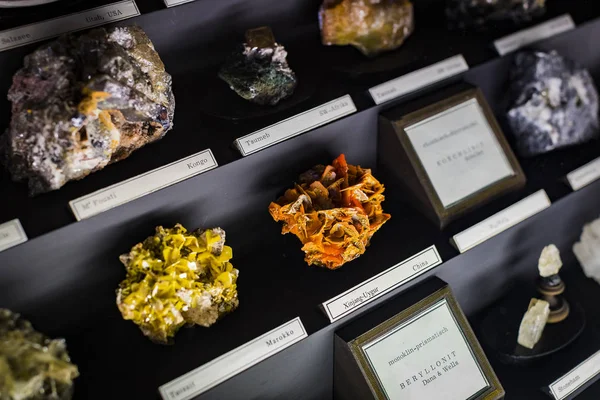 Сентября 2018 Вена Австрия Коллекция Минералов Камней Металлов Музей Естественной — стоковое фото