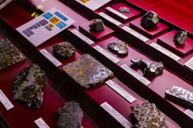 3 Eylül 2018, Viyana, Avusturya: göktaşları topluluğu temsil edilir Doğal Tarih Müzesi, Viyana. 