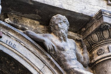 Şehir Venedik İtalya kanallar sokaklarında evlerin mimari unsurları. 