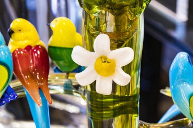 Murano cam dekoratif dekorasyon için yakın çekim vurulur.