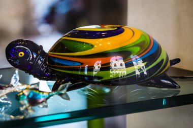 Murano cam dekoratif dekorasyon için yakın çekim vurulur.