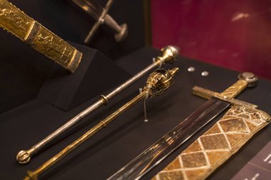 3 Eylül 2018, Viyana, Avusturya: Viyana Avusturya'da Habsburg Hanedanı Müzesi Hofburg Sarayı hazine. 