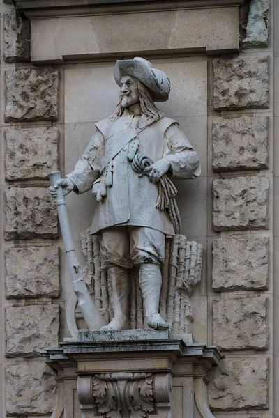 Estatuas Que Adornan Fachada Biblioteca Nacional Austria —  Fotos de Stock