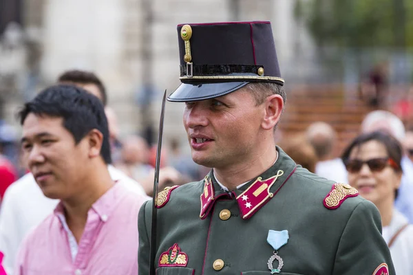 Budapest Ungheria Agosto 2017 Discorso Festivo Dei Soldati Dell Esercito — Foto Stock