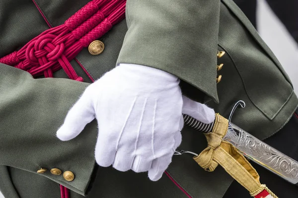 Budapest Hongarije Augustus 2017 Feestelijke Toespraak Door Soldaten Van Het — Stockfoto