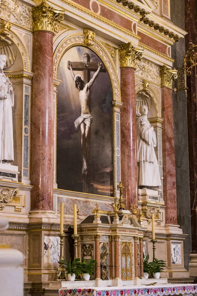 Budapest Hungria Agosto 2017 Elementos Arquitetura Interior Basílica Santo Estêvão — Fotografia de Stock