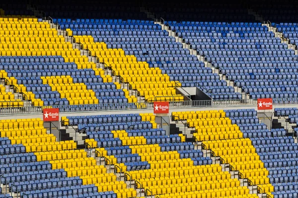 Barcelona Hiszpania Stycznia 2018 Wnętrza Stadion Stoi Pomieszczeniach Camp Nou — Zdjęcie stockowe