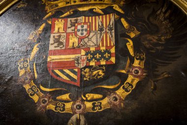 Madrid, İspanya - 28 Mart 2018:İspanya Donanması'nın Madrid tarihindeki Denizcilik Müzesi tarihi eser modellerini . 