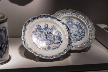 MÜZİK, Almanya - 27 Kasım 2018: Münih 'teki Bavyera Ulusal Müzesi' nde yemek pişirme tarihi ve koleksiyonu sergisi.