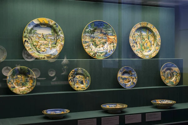 Мюнхен Германия Ноября 2018 Года Представляет Экспозицию Истории Коллекции Посуды — стоковое фото