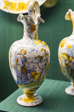 MÜZİK, Almanya - 27 Kasım 2018: Münih 'teki Bavyera Ulusal Müzesi' nde yemek pişirme tarihi ve koleksiyonu sergisi. 