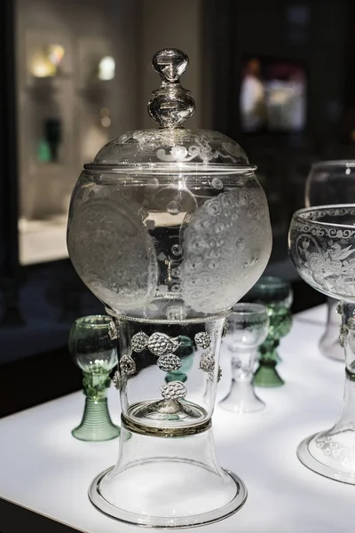 Мюнхен Германия Ноября 2018 Года Представляет Экспозицию Истории Коллекции Посуды — стоковое фото