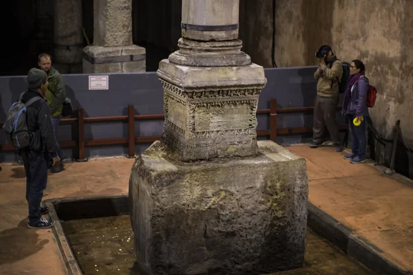 Underground Cistern Basilica Sunken Yerebatan Sarayi Largest Ancient Constantinople Present — Stock Photo, Image