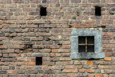 Milano 'daki Sforza Kalesi' nin mimarisinin elementleri.. 