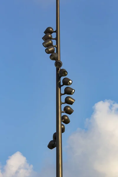 Luces Calle Disparadas Cerca Contra Cielo — Foto de Stock