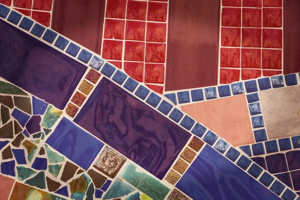 Bakgrund Mosaik Färg Många Objekt Texturerade — Stockfoto