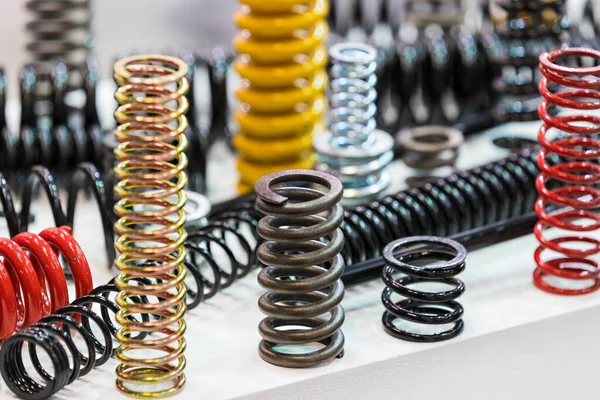 Metal Springs Different Sizes Shot Close — Stock Photo, Image