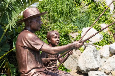 TURKEY, Marmaris - 30 Nisan 2017: Marmaris Türkiye 'deki merkez çeşmenin elementleri.