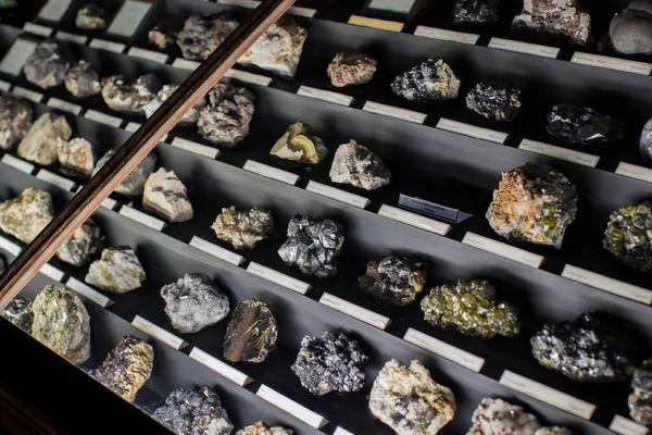 Vienna Austria Settembre 2018 Collezione Minerali Pietre Metalli Museo Storia — Foto Stock
