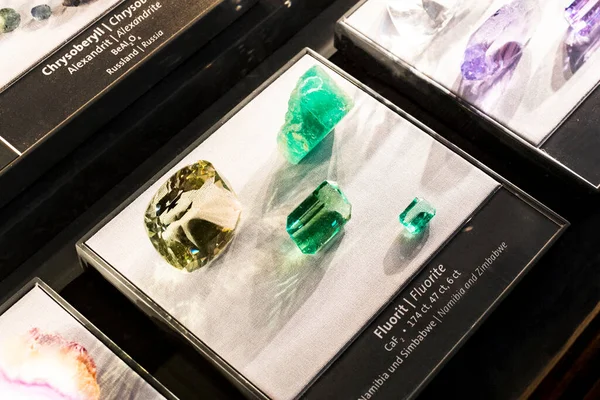 Viena Austria Septiembre 2018 Exposición Piedras Preciosas Semipreciosas Procesadas Procesadas —  Fotos de Stock
