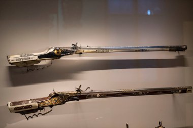 MÜZİK, Almanya - 27 Kasım 2018: Münih 'teki Bavyera Ulusal Müzesi' nde lüks eşyalar ve asiller sanatı sergisi.