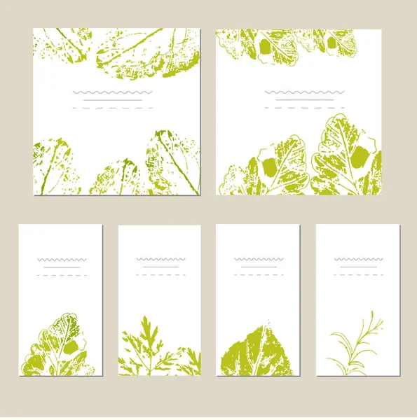 Vector template label with hand draw wild flowers and herbs. — Stock Vector