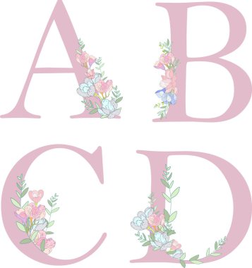 Çiçek Alfabe harf C.