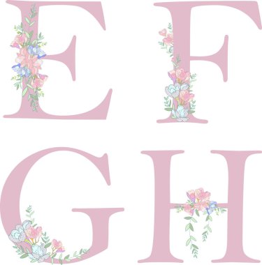 Çiçek Alfabe harf C.