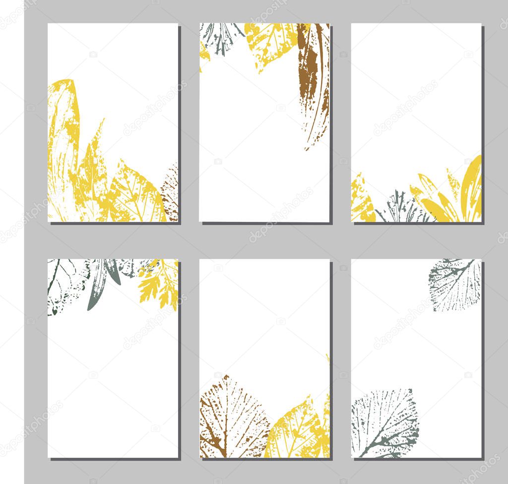 Collection of vector template label, visit cards, square greeting cards and banners with home plants, wild flowers and herbs.Business set of design templates Layout, mockup design for cosmetics.