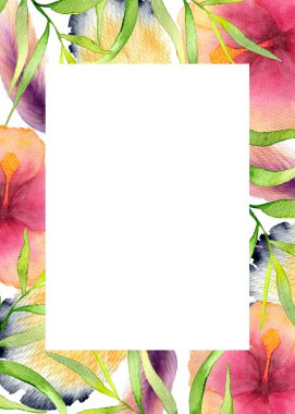 Düğün süsleme kavramı. Çiçek poster, davet. Dekoratif tebrik kartı veya davetiye tasarım arka plan