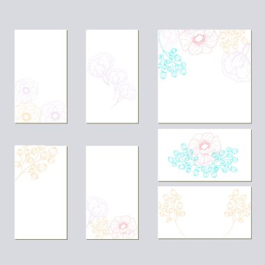 Vektör şablon düğün için davetiye kartları.