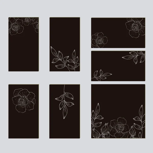 Vektör şablon düğün için davetiye kartları.