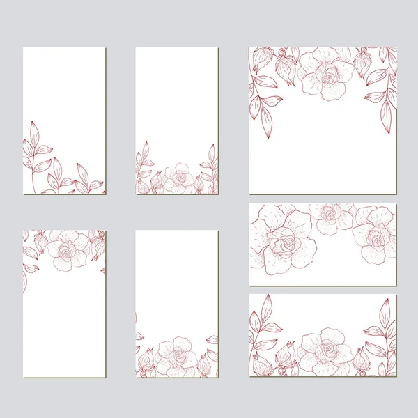 Vektör şablon düğün için davetiye kartları.