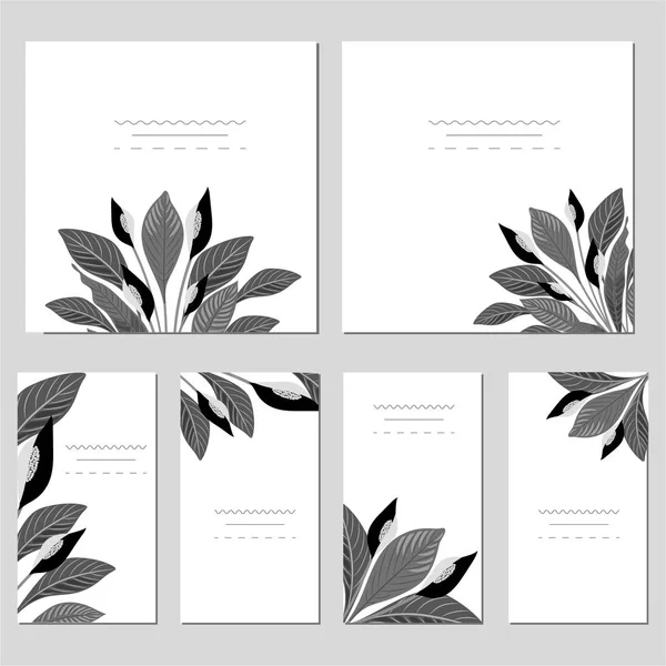 Wedding Invitation, floral invite terima kasih, rsvp modern card Design . - Stok Vektor
