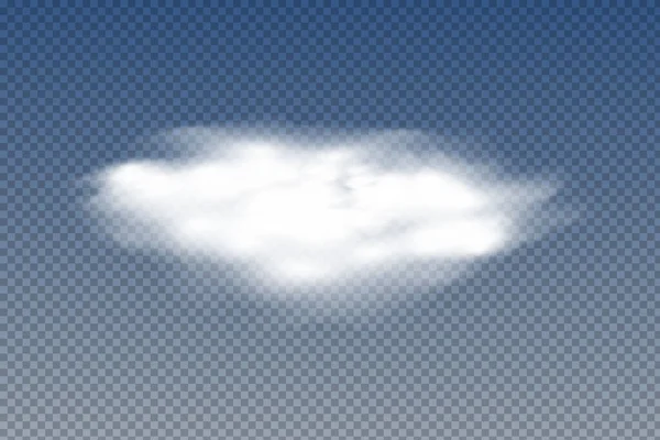 Realistisch Isolierte Und Transparente Wolken Nebel Oder Rauch Auf Blauem — Stockfoto