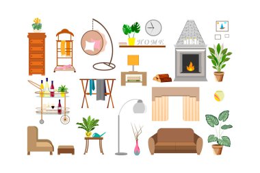 Bitkiler ve iç tasarım ile moda ev dekorları. Mobilyalar ve Ev Aksesuarları.Web sitesi, baskı, poster, sunum, bilgi.
