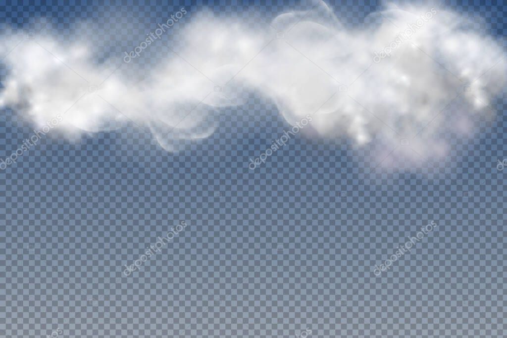 Transparent clouds.Graphic element vector. Vector design shape for logo, web and print.