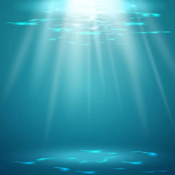 Schwimmbad mit blauem Wasser, Wellen und Highlights. — Stockvektor