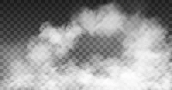 Koyu renkli arkaplanda beyaz vektör bulanıklığı, sis veya duman.