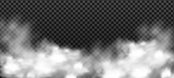 Bulutlu gökyüzü ya da şehrin üzerindeki sis. Vektör illüstrasyonu.