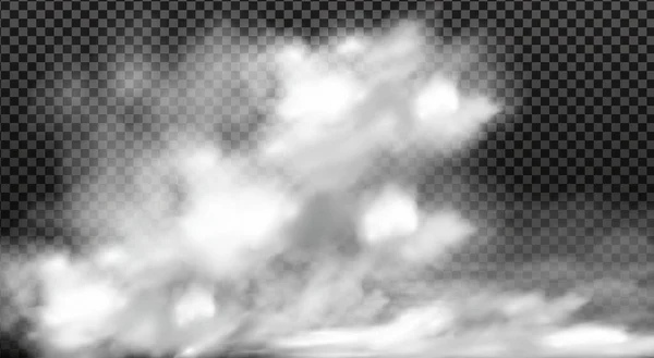 Cielo nublado o smog sobre la ciudad.Ilustración vectorial. — Vector de stock