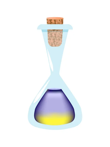 Parlayan çok renkli iksiri olan sihirli iksirli mataralar.. — Stok Vektör